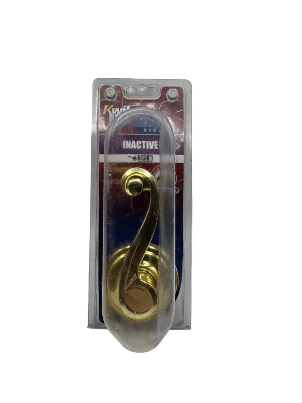 Kwikset Maximum Security Inactive Lever Brass Finish For Doors Pull-Only Install